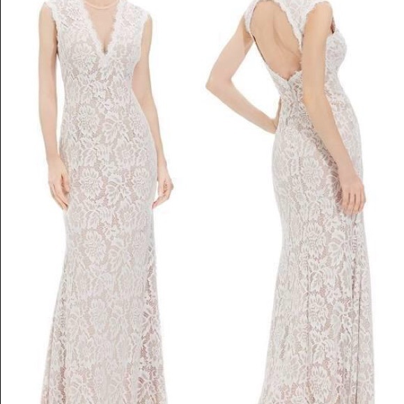 Nude illusion gown with gemstone embellishment - Picture 3 of 3